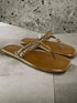 Womens Golden Silver Metallic Flats